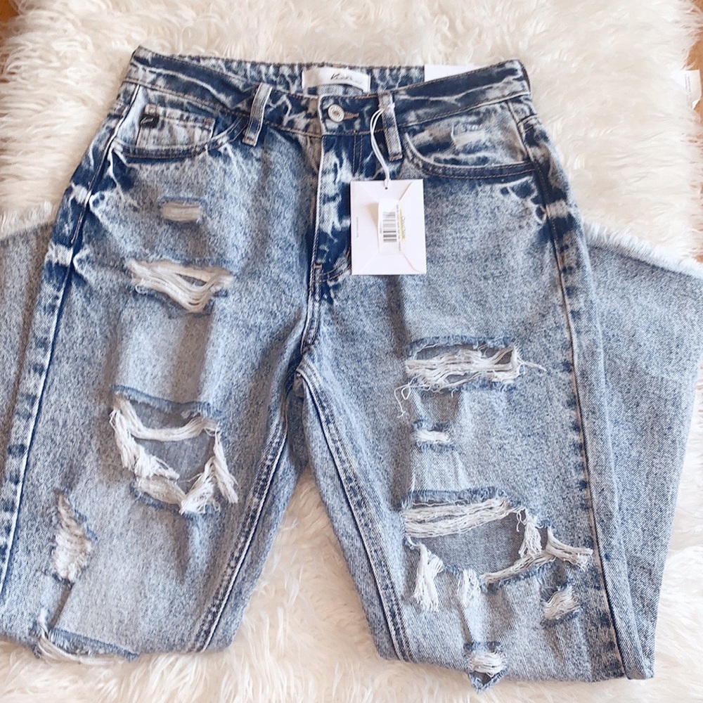 Kancan Distressed High Rise Jeans - Picture 2 of 5
